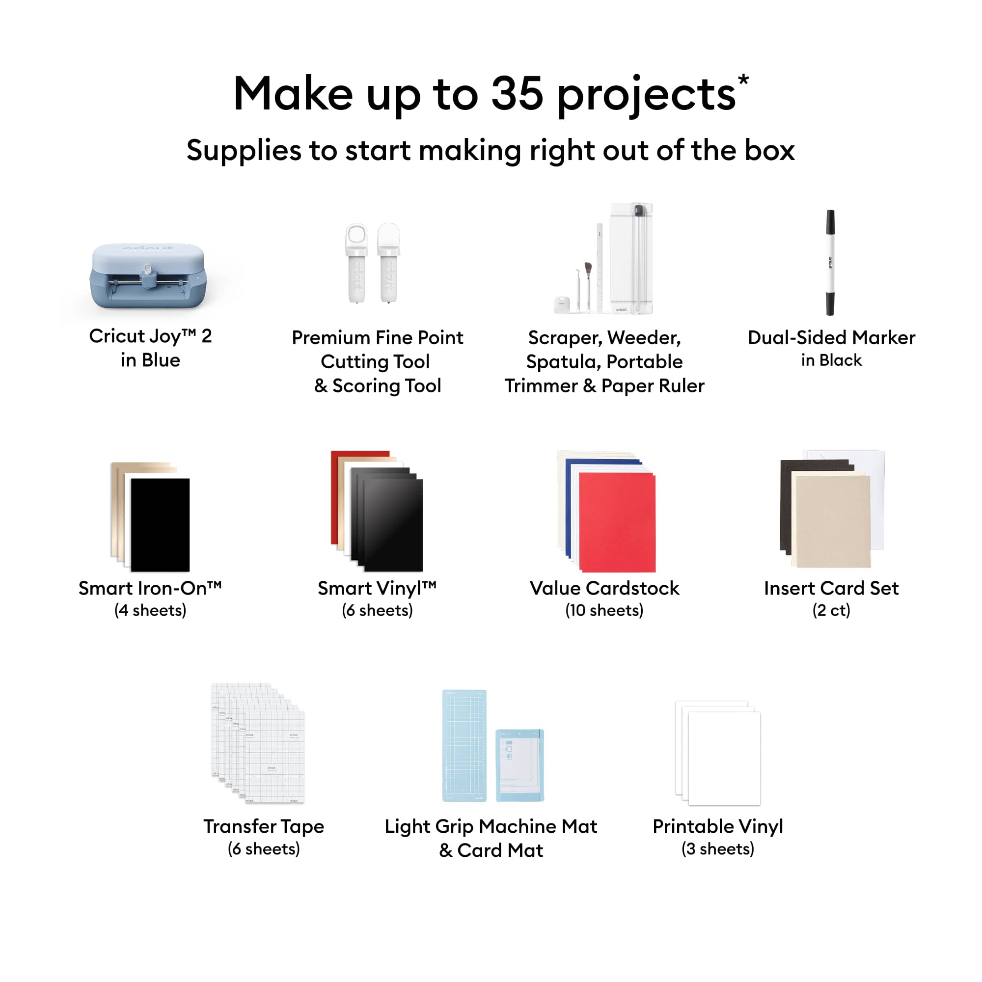 Cricut Joy™ 2 in Blue & Essential Bundle